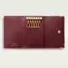 6-Key Key Ring, Must De Cartier – Burgundy Calfskin, Golden Finish – Cartier