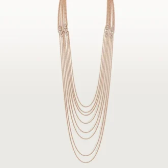 Agrafe Long Necklace, Semi-Paved
