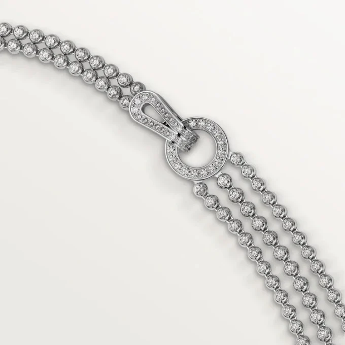 Agrafe Necklace, Brilliant-Cut Diamonds, Paved