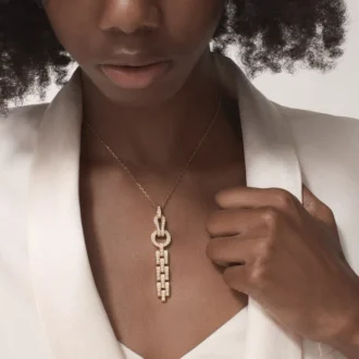 Agrafe Necklace – Pink Gold, Diamonds – Cartier