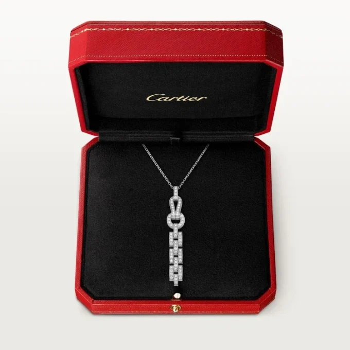 Agrafe Necklace – White Gold, Diamonds – Cartier