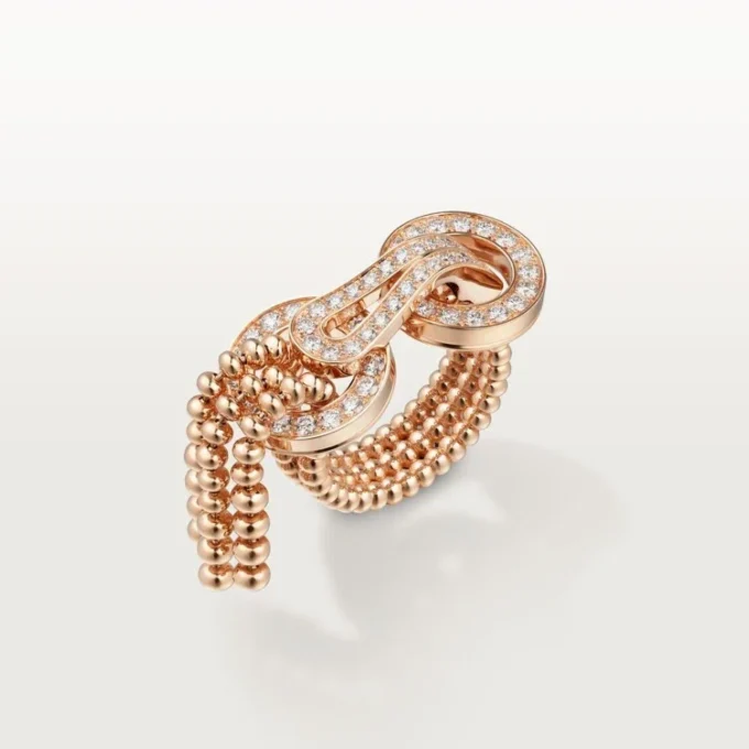 Agrafe Ring, Half-Paved