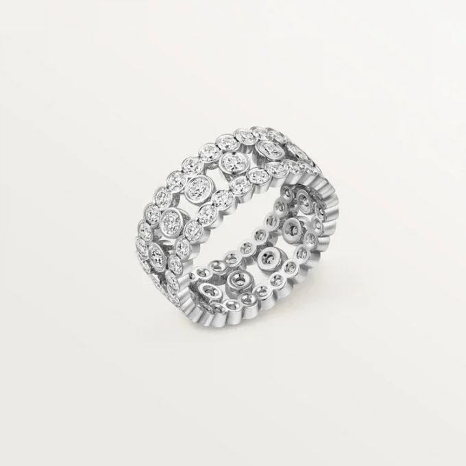 Broderie De Cartier Ring, Triple Row, Diamonds Broderie De Cartier Ring, Triple Row, Diamonds