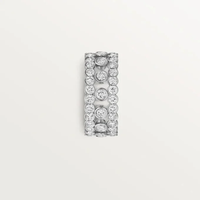 Broderie De Cartier Ring, Triple Row, Diamonds Broderie De Cartier Ring, Triple Row, Diamonds