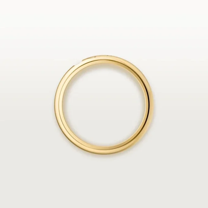 C De Cartier Wedding Band, 3 Mm Width, 1 Diamond