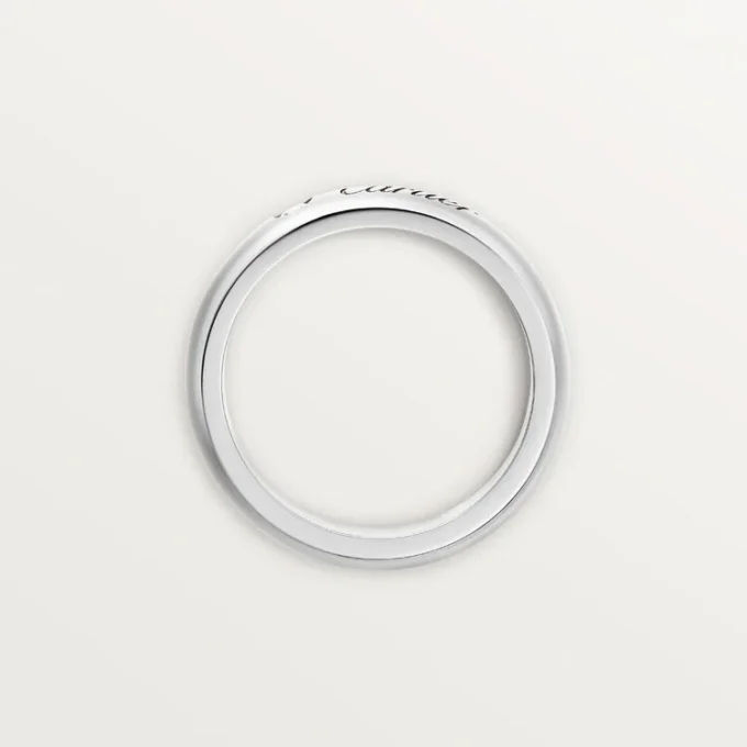 C De Cartier Wedding Band, 4 Mm Width, 1 Diamond