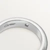 C De Cartier Wedding Band, 4 Mm Width, 1 Diamond