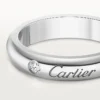 C De Cartier Wedding Band, 4 Mm Width, 1 Diamond