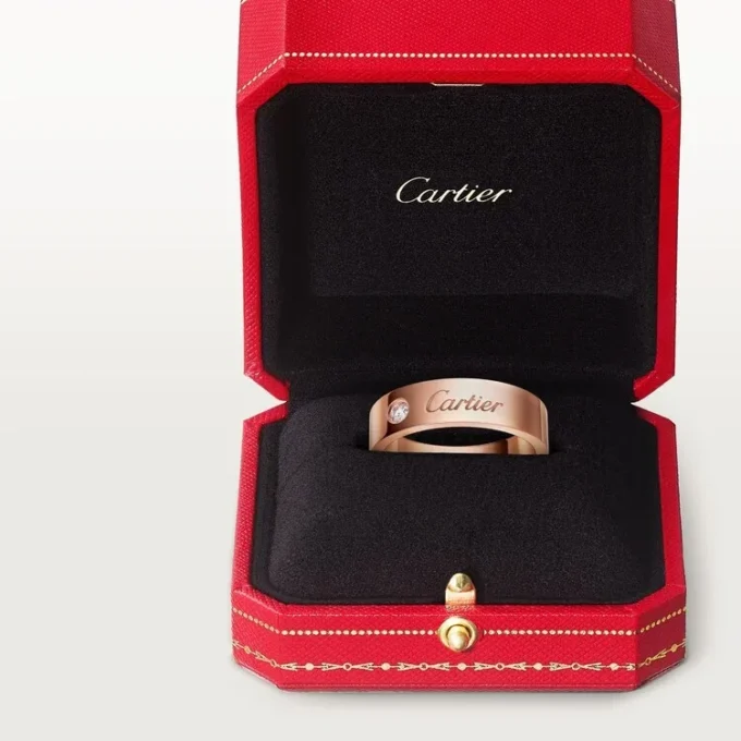 C De Cartier Wedding Ring, 5 Mm Width, 1 Diamond