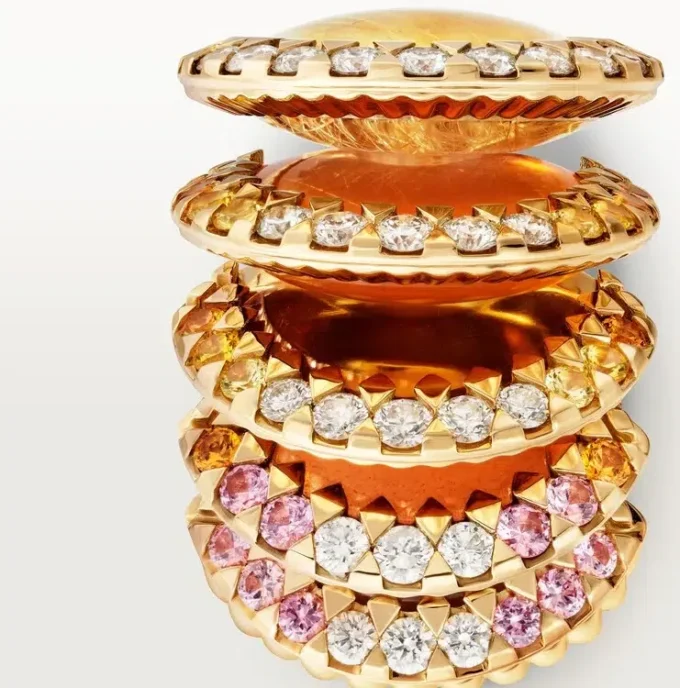 Cartier Libre Polymorph Ring, Chalcedony, Diamonds