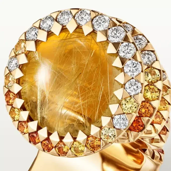 Cartier Libre Polymorph Ring, Chalcedony, Diamonds