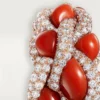 Cartier Libre Tressage Ring, Coral