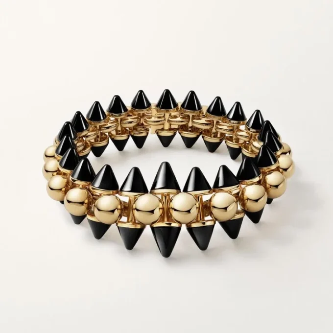 Clash De Cartier Bracelet, Flexible, Extra-Large Model, Onyx