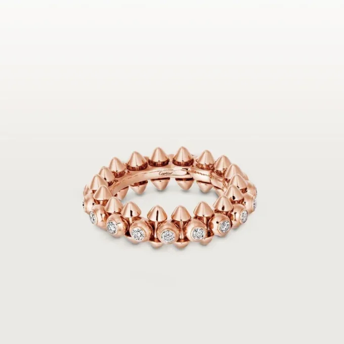 Clash De Cartier – Diamond Pave Ring in Rose Gold | Cartier Us