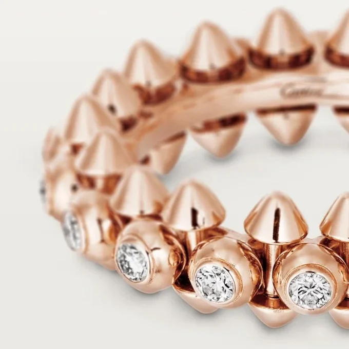 Clash De Cartier – Diamond Pave Ring in Rose Gold | Cartier Us
