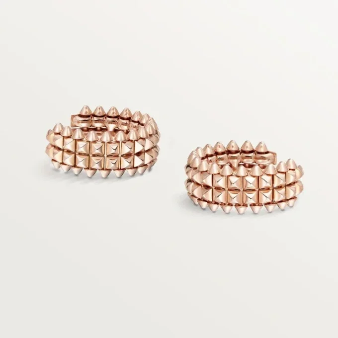 Clash De Cartier Hoop Earrings, Double Row Clash De Cartier Hoop Earrings, Double Row