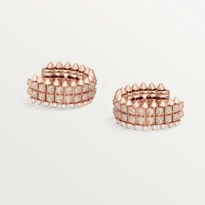 Clash De Cartier Hoop Earrings, Double Row, Paved Clash De Cartier Hoop Earrings, Double Row, Paved