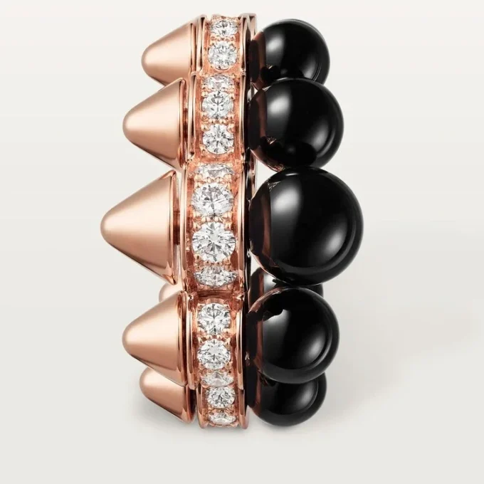 Clash De Cartier Hoop Earrings, Onyx, Extra-Large Model, Diamonds Clash De Cartier Hoop Earrings, Onyx, Extra-Large Model, Diamonds