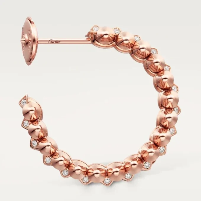 Clash De Cartier Hoop Earrings, Small Model, Paved Clash De Cartier Hoop Earrings, Small Model, Paved