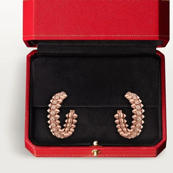 Clash De Cartier Hoop Earrings, Small Model, Paved Clash De Cartier Hoop Earrings, Small Model, Paved