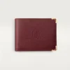 Coin/Banknote/Burgundy Calfskin, Golden Finish – Cartier