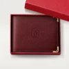 Coin/Banknote/Burgundy Calfskin, Golden Finish – Cartier