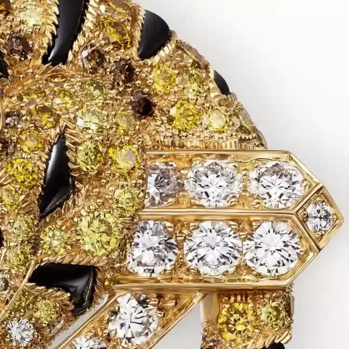 Faune Et Flore De Cartier Brooch, Yellow, Orange and Brown Diamonds, Paved