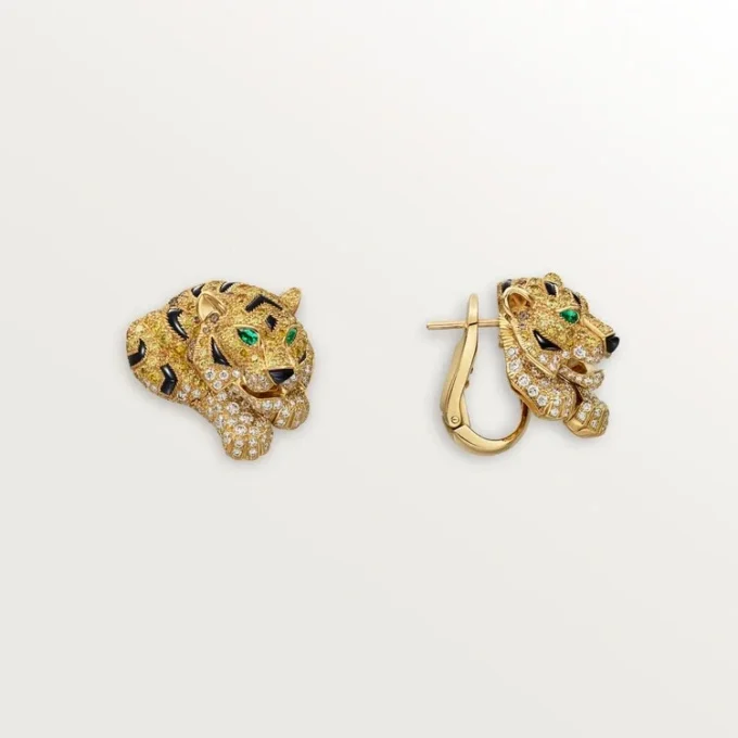 Faune Et Flore De Cartier Earrings, Yellow, Orange and Brown Diamonds, Paved Faune Et Flore De Cartier Earrings, Yellow, Orange and Brown Diamonds, Paved