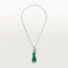Faune Et Flore De Cartier Necklace, Emerald Beads, Paved