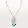 Faune Et Flore De Cartier Necklace, Emerald Drops, Paved