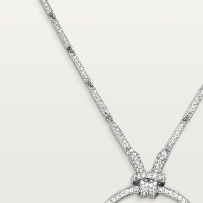 Faune Et Flore De Cartier Necklace, Emerald Drops, Paved
