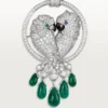 Faune Et Flore De Cartier Necklace, Emerald Drops, Paved