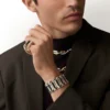 Geometrie & Contrastes Bracelet, Onyx, Paved