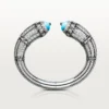 Geometrie & Contrastes Bracelet, Turquoise, Paved