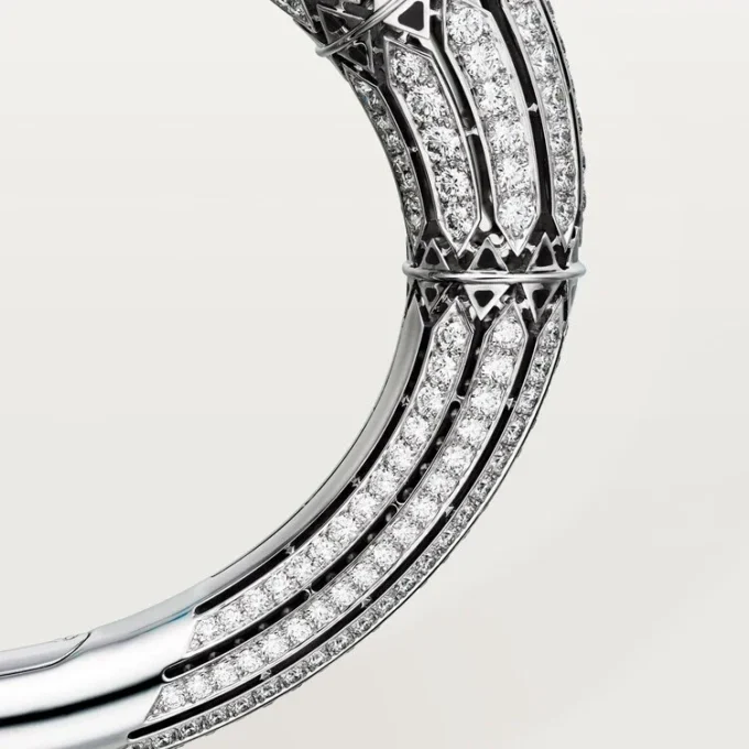 Geometrie & Contrastes Bracelet, Turquoise, Paved