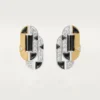 Geometrie & Contrastes Earrings, Onyx, Paved
