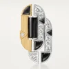 Geometrie & Contrastes Earrings, Onyx, Paved