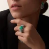Geometrie & Contrastes Necklace, Chrysoprase, Paved