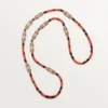 Geometrie & Contrastes Necklace, Coral, Paved Geometrie & Contrastes Necklace, Coral, Paved