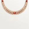 Geometrie & Contrastes Necklace, Coral, Paved Geometrie & Contrastes Necklace, Coral, Paved