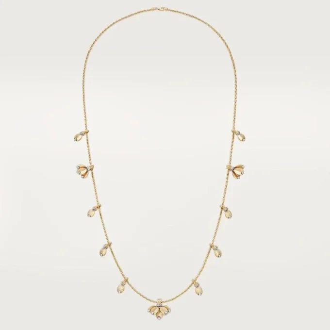 Grain De Cafe Long Necklace, Diamonds