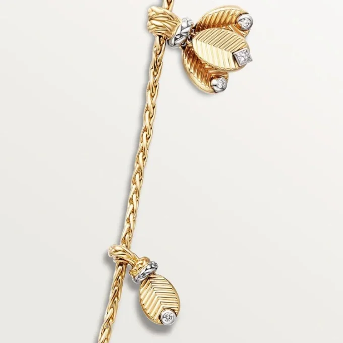 Grain De Cafe Long Necklace, Diamonds