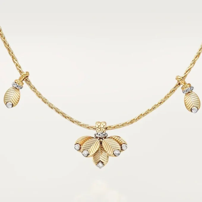 Grain De Cafe Long Necklace, Diamonds
