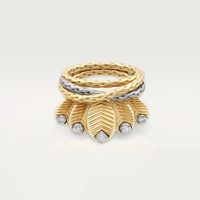 Grain De Cafe Ring, Diamonds