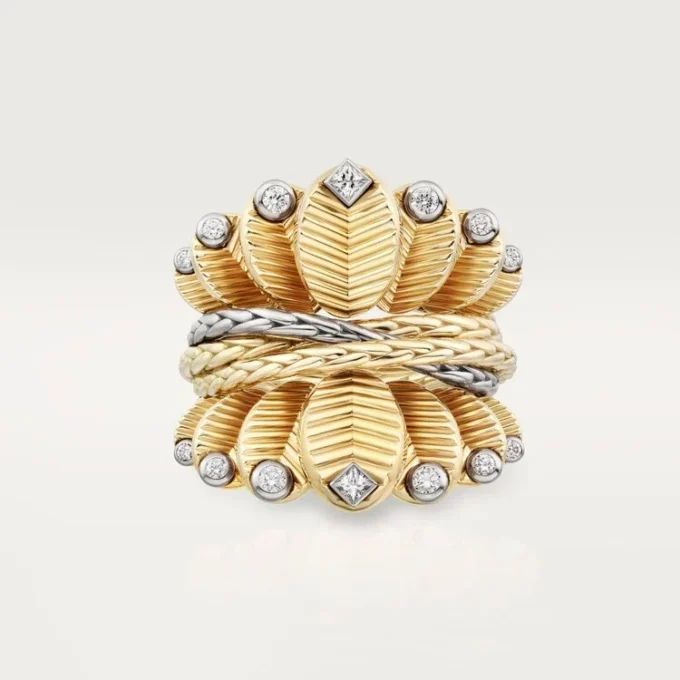 Grain De Cafe Ring, Diamonds