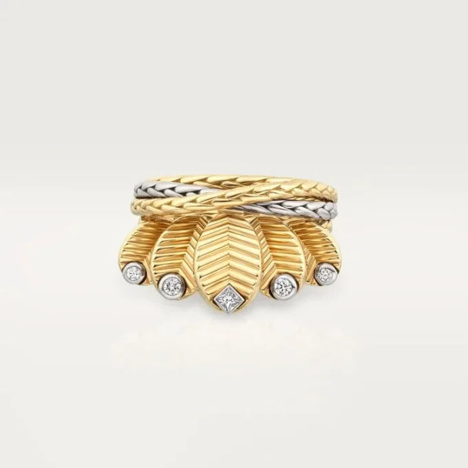 Grain De Cafe Ring, Diamonds