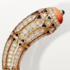 High Jewelry Bracelet – Rose Gold, Coral, Onyx, Black Lacquer, Diamonds – Cartier High Jewelry Bracelet – Rose Gold, Coral, Onyx, Black Lacquer, Diamonds – Cartier