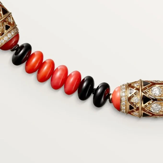High Jewelry Necklace – Rose Gold, Coral, Onyx, Black Lacquer, Diamonds – Cartier High Jewelry Necklace – Rose Gold, Coral, Onyx, Black Lacquer, Diamonds – Cartier