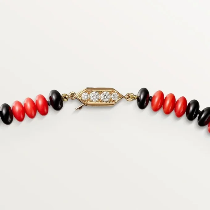 High Jewelry Necklace – Rose Gold, Coral, Onyx, Black Lacquer, Diamonds – Cartier High Jewelry Necklace – Rose Gold, Coral, Onyx, Black Lacquer, Diamonds – Cartier