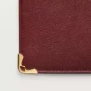 International Wallet with Gussets, Must De Cartier – Burgundy Calfskin, Golden Finish – Cartier